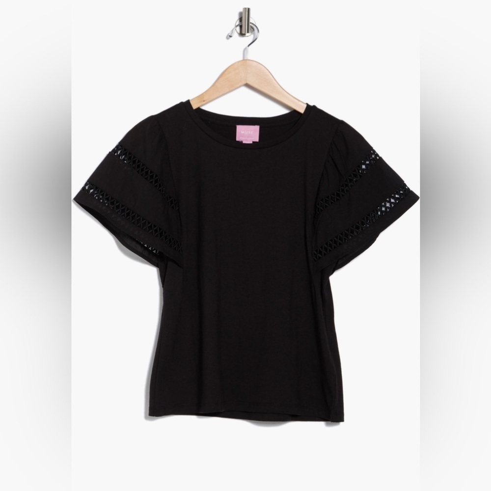 Muse Flutter Sleeve Cotton Top - Picture 3 of 3